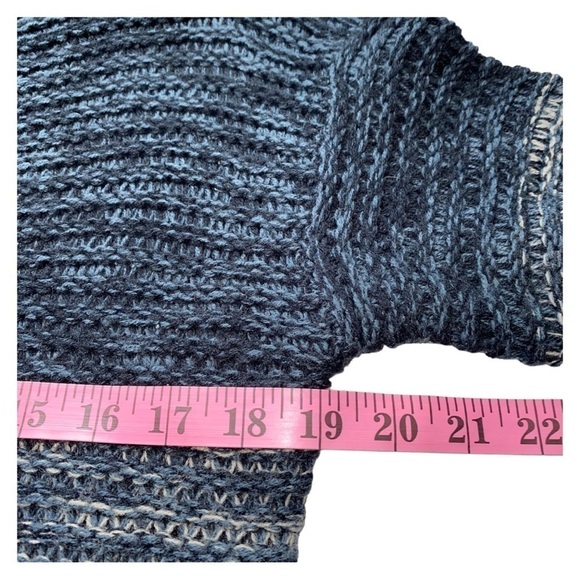 Anthropologie Quinn Blue/Gray‎ High Low Open Knit Lightweight Sweater - Picture 5 of 6